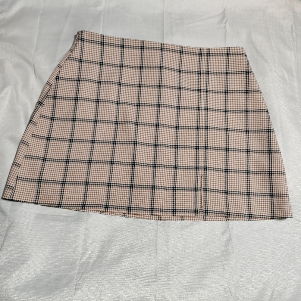 BP Black and Cream Pencil Mini Skirt Work Size L
